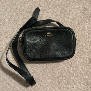 Black coach belt bag